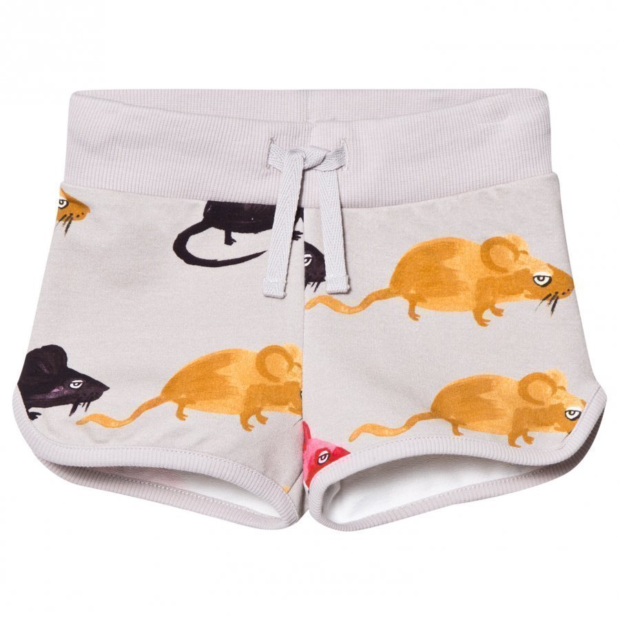 Mini Rodini Mr Mouse Sweatshorts Light Grey Oloasun Shortsit