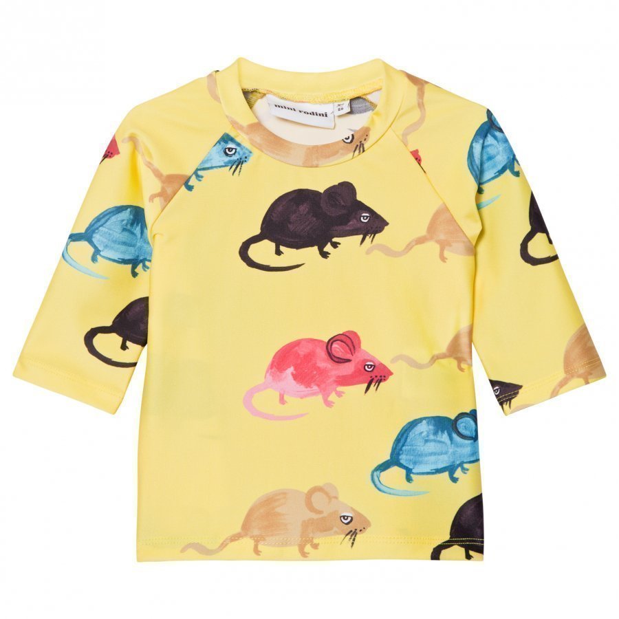 Mini Rodini Mr Mouse Uv Top Yellow Uv-Paita