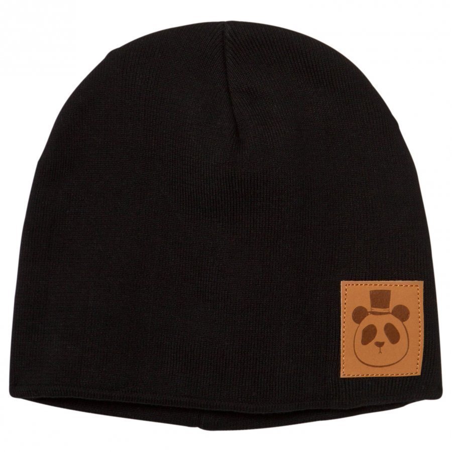 Mini Rodini Panda Hat Black Pipo