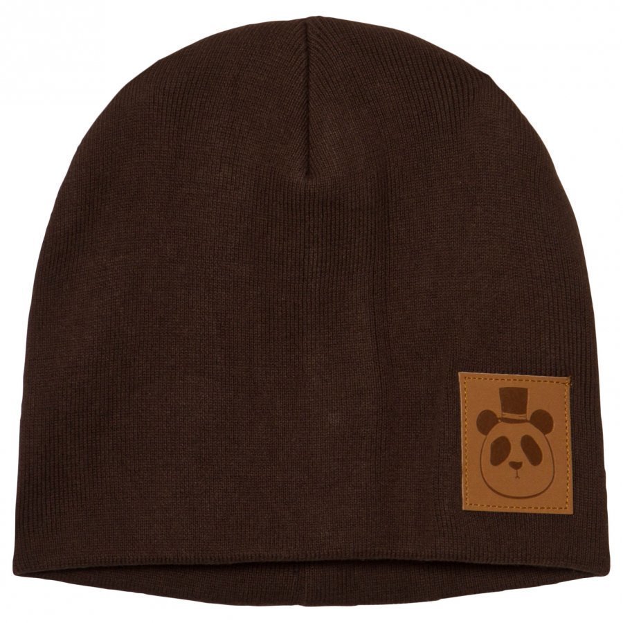 Mini Rodini Panda Hat Brown Pipo