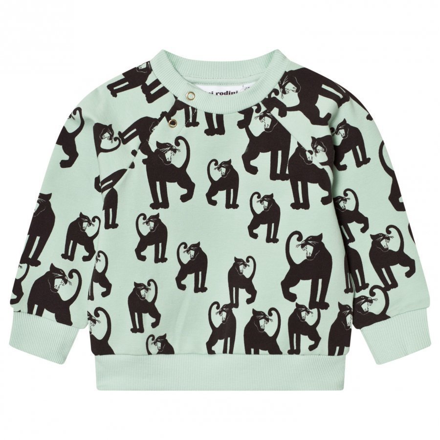 Mini Rodini Panther Sweatshirt Light Green Oloasun Paita