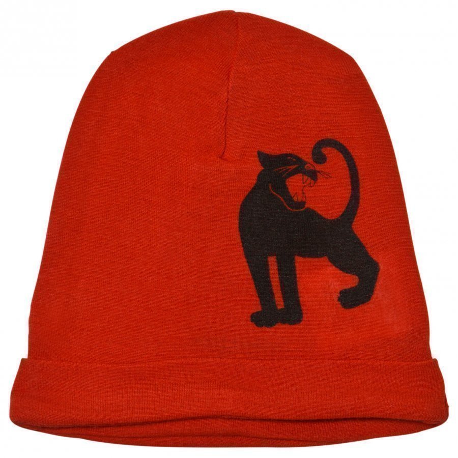 Mini Rodini Panther Wool Beanie Red Pipo