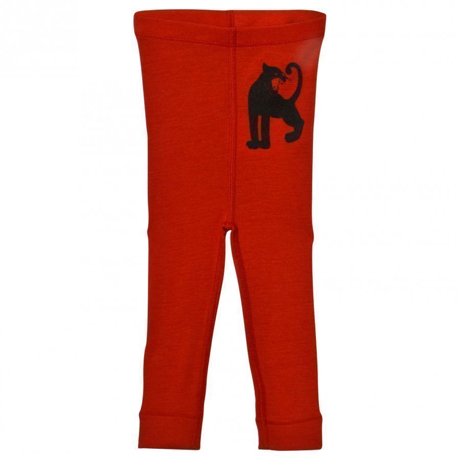 Mini Rodini Panther Wool Leggings Red Legginsit