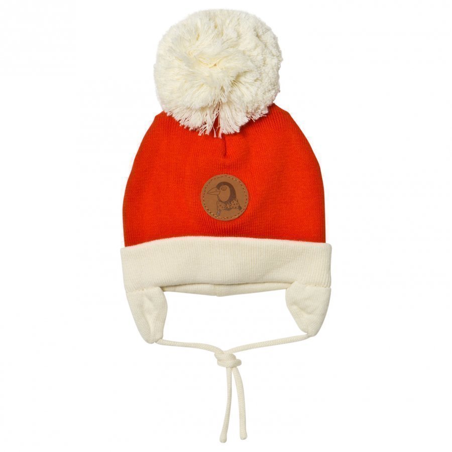 Mini Rodini Penguin Baby Hat Red Pipo