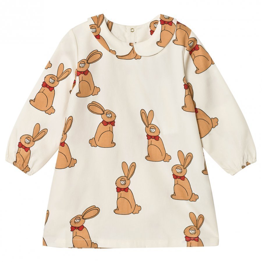 Mini Rodini Rabbit Dress Off White Mekko