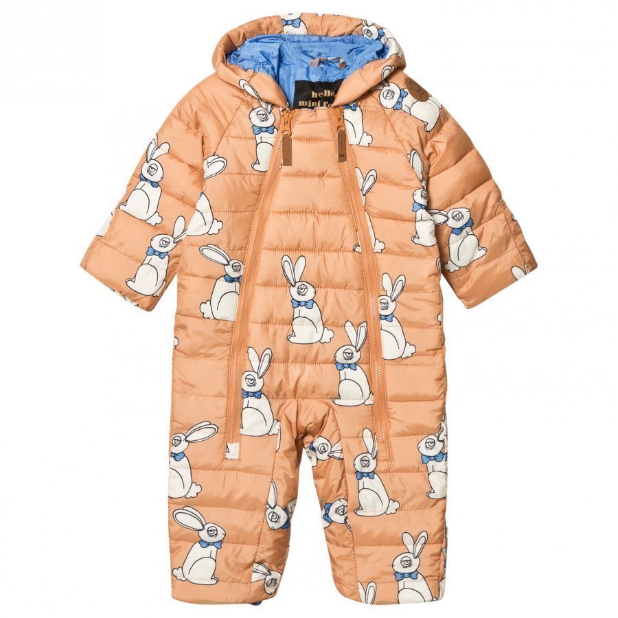 Mini Rodini Rabbit Insulator Baby Coverall Beige Toppahaalari