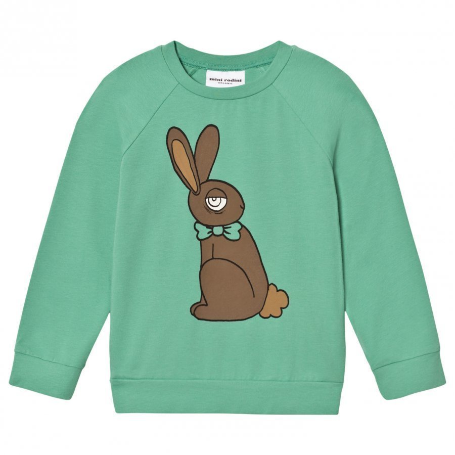 Mini Rodini Rabbit Long Sleeve Tee Green Pitkähihainen T-Paita