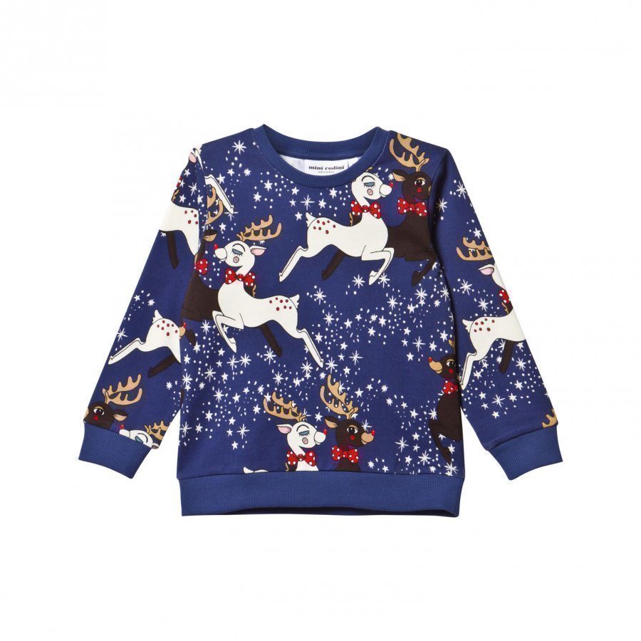 Mini Rodini Reindeer Sweatshirt Navy Oloasun Paita