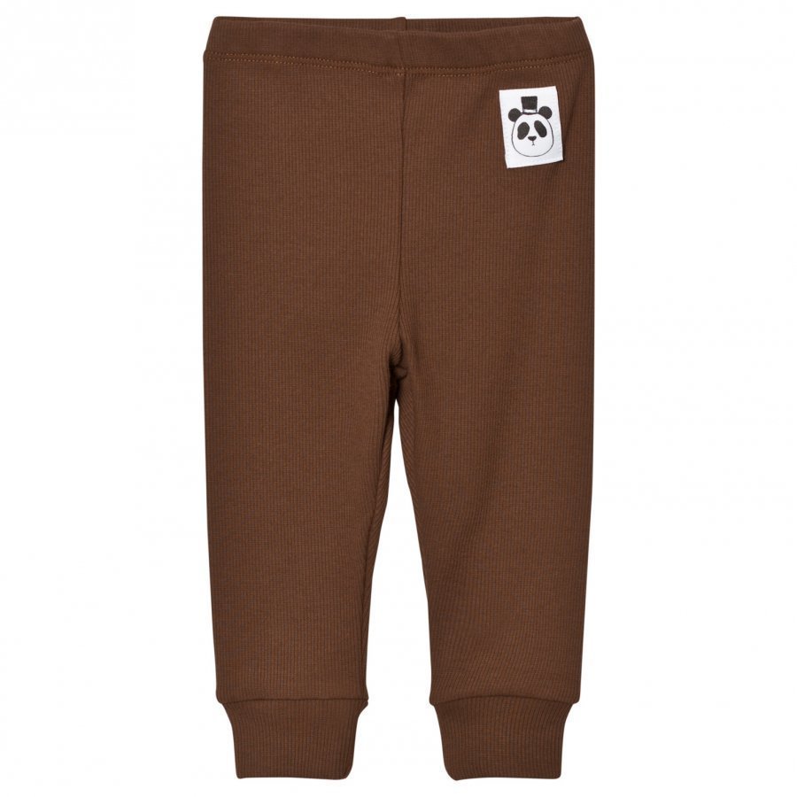 Mini Rodini Rib Leggings Brown Legginsit