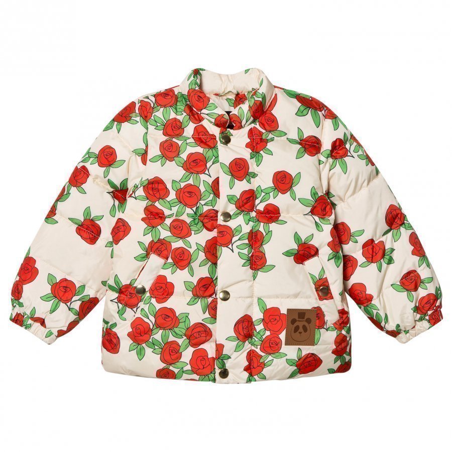 Mini Rodini Rose Puffer Jacket Off-White Toppatakki