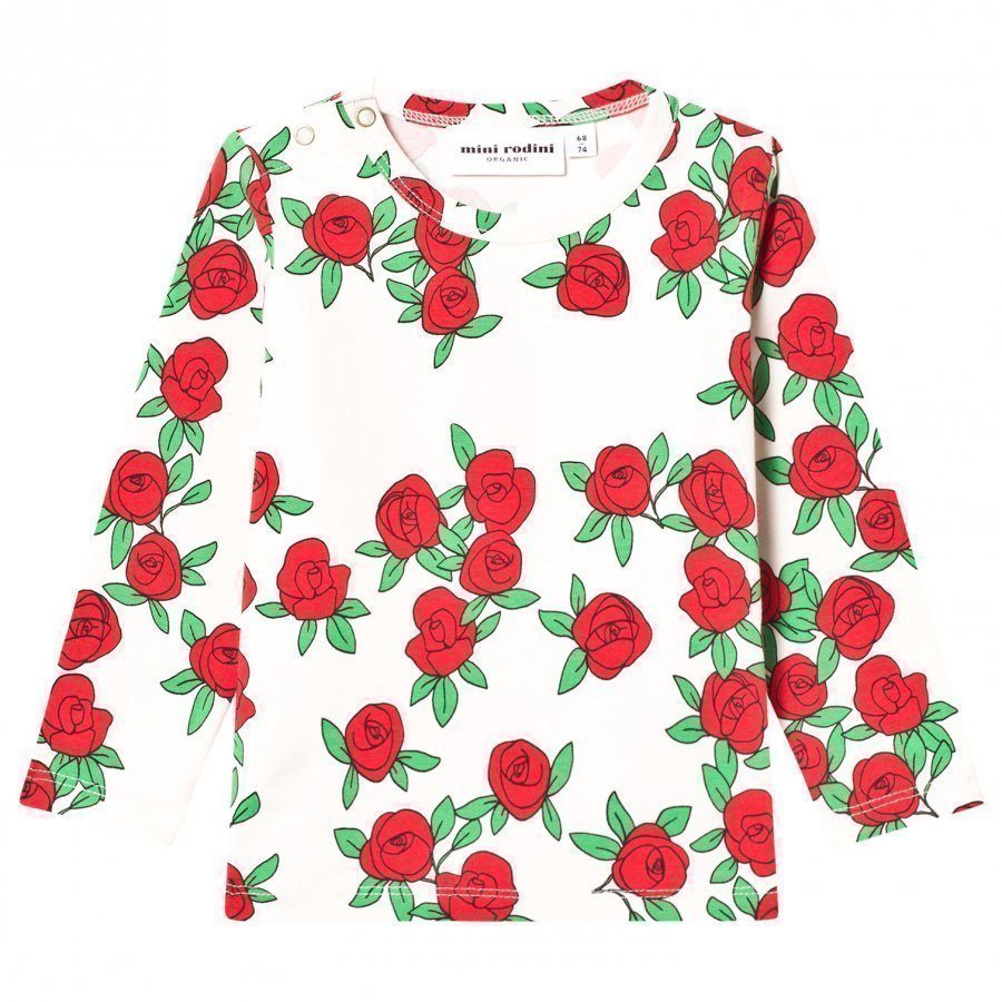 Mini Rodini Rose Tee Off White Pitkähihainen T-Paita