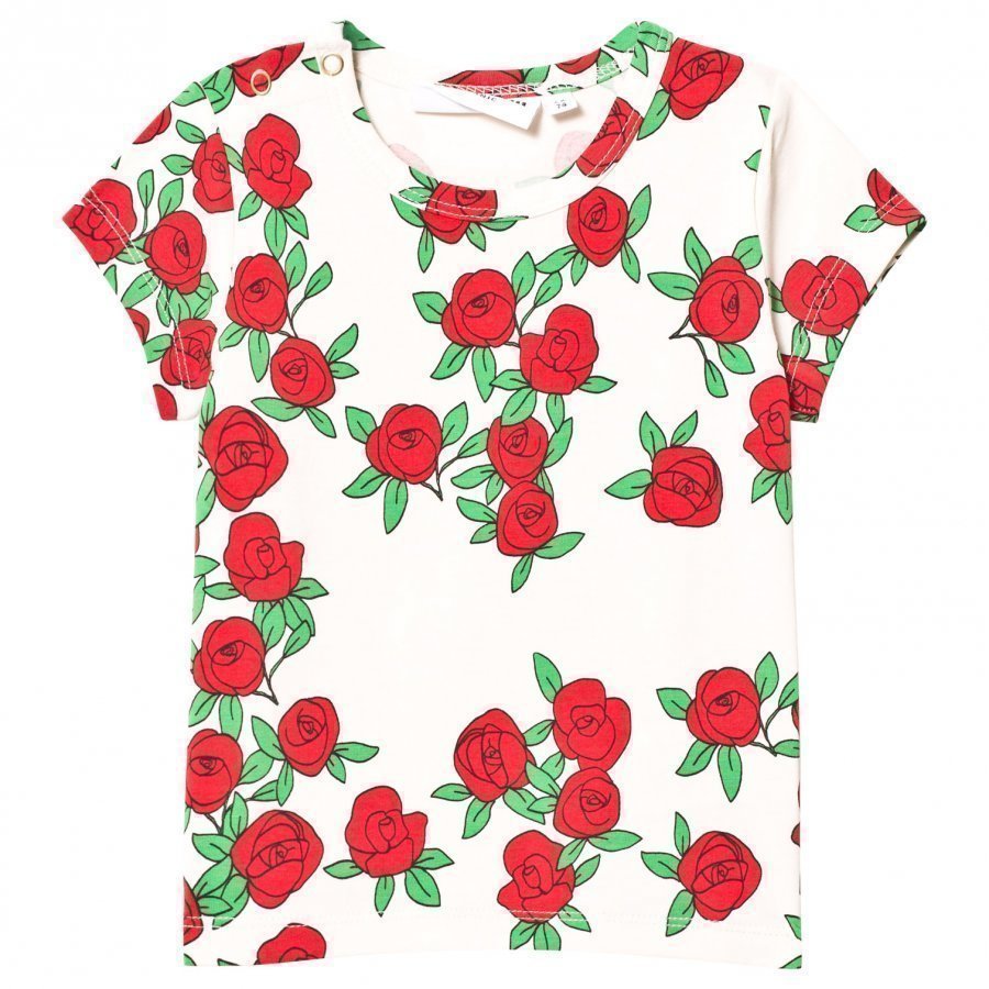 Mini Rodini Rose Tee Off White T-Paita