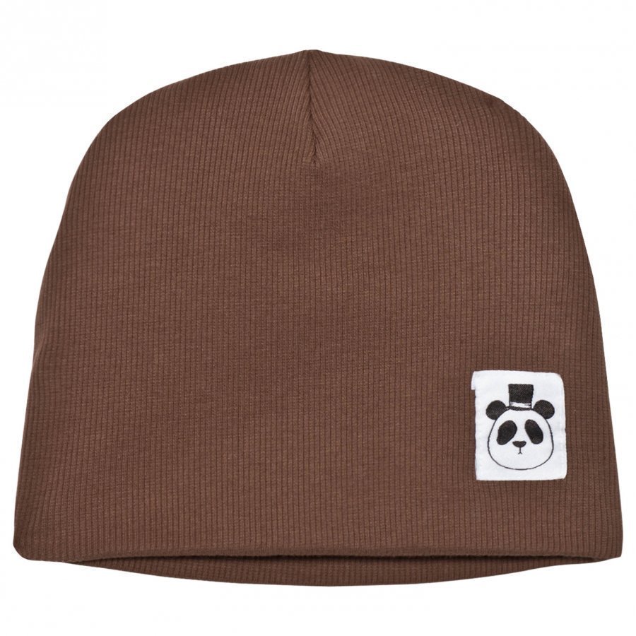 Mini Rodini Solid Rib Beanie Brown Pipo