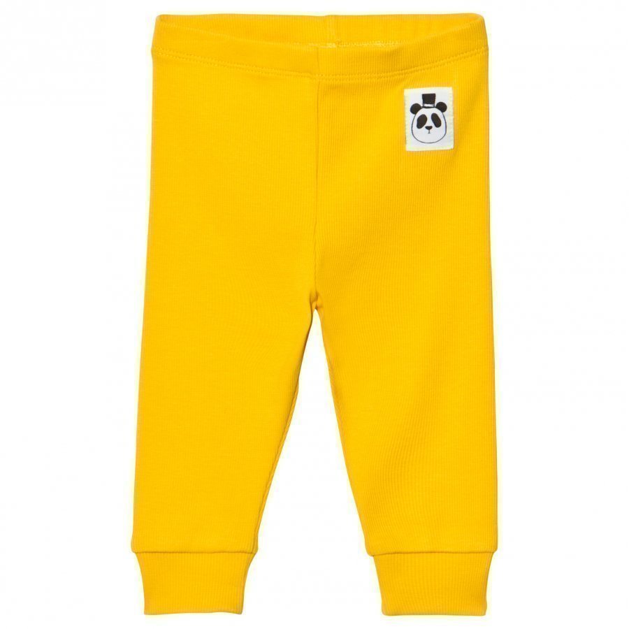 Mini Rodini Solid Rib Leggings Yellow Legginsit