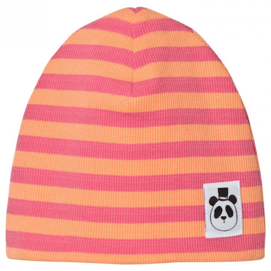 Mini Rodini Stripe Rib Beanie Pink Pipo