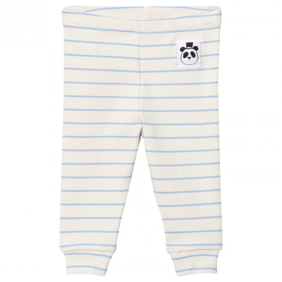 Mini Rodini Stripe Rib Leggings Light Blue Legginsit