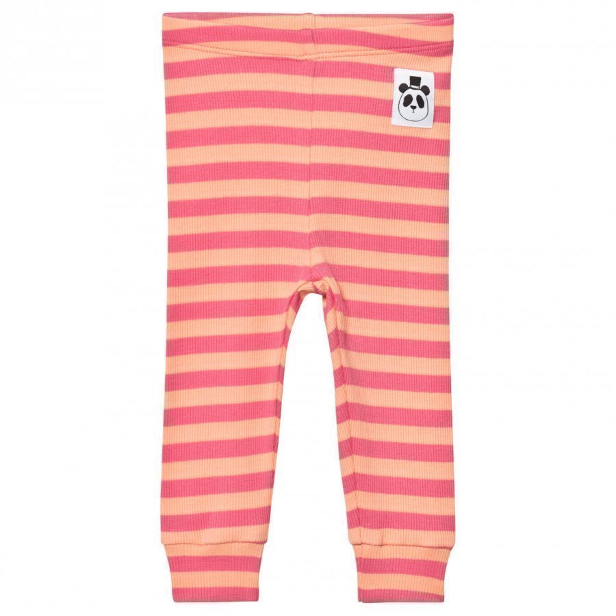 Mini Rodini Stripe Rib Leggings Pink Legginsit