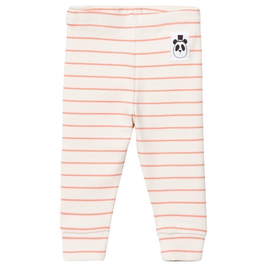 Mini Rodini Stripe Rib Leggings Pink Legginsit