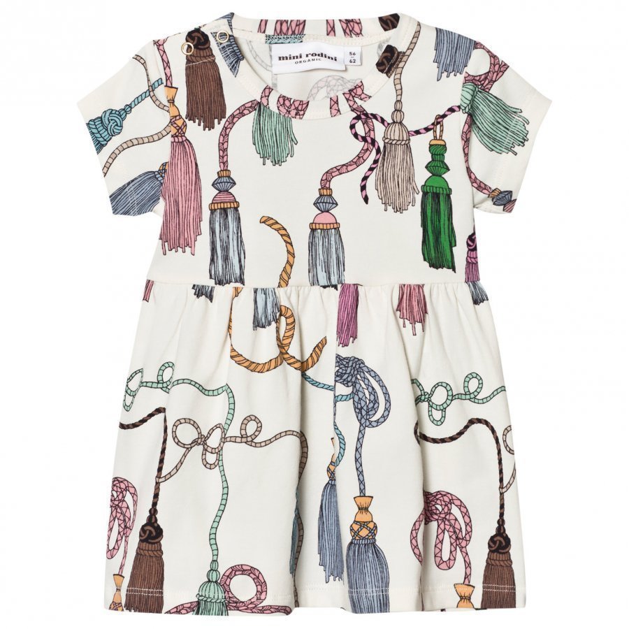 Mini Rodini Tassels Dress Off White Mekko