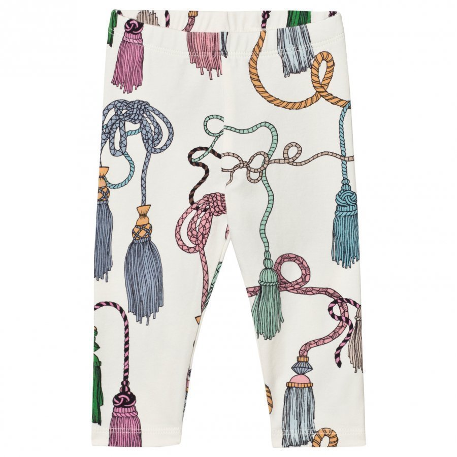 Mini Rodini Tassels Leggings Off White Legginsit