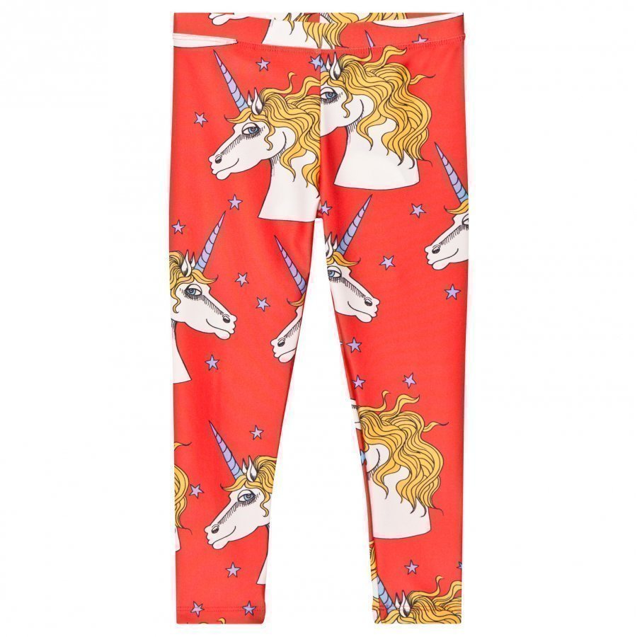 Mini Rodini Unicorn Star Fancy Leggings Red Legginsit