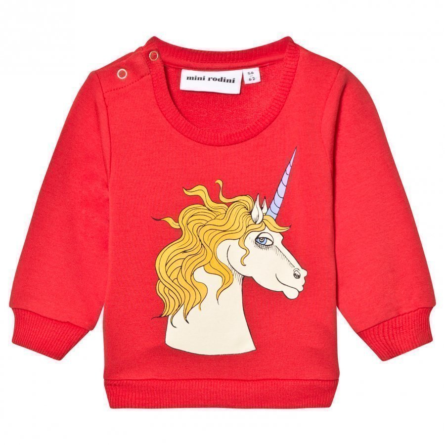 Mini Rodini Unicorn Sweatshirt Red Oloasun Paita