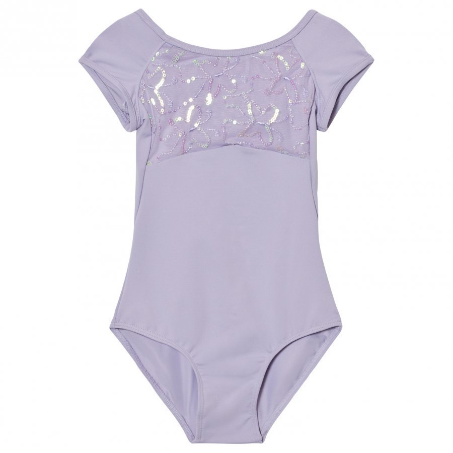 Mirella Lilac Sequin Butterfly Leotard Trikoopuku