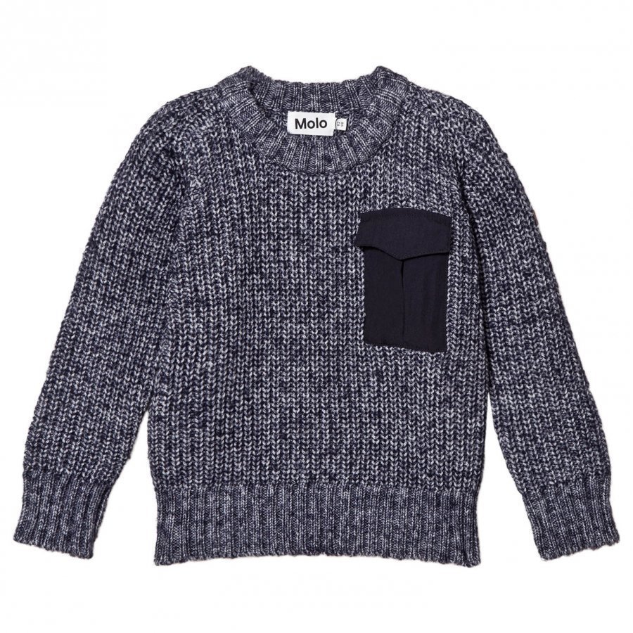 Molo Balder Knit Sweater Navy Blazer Neuletakki