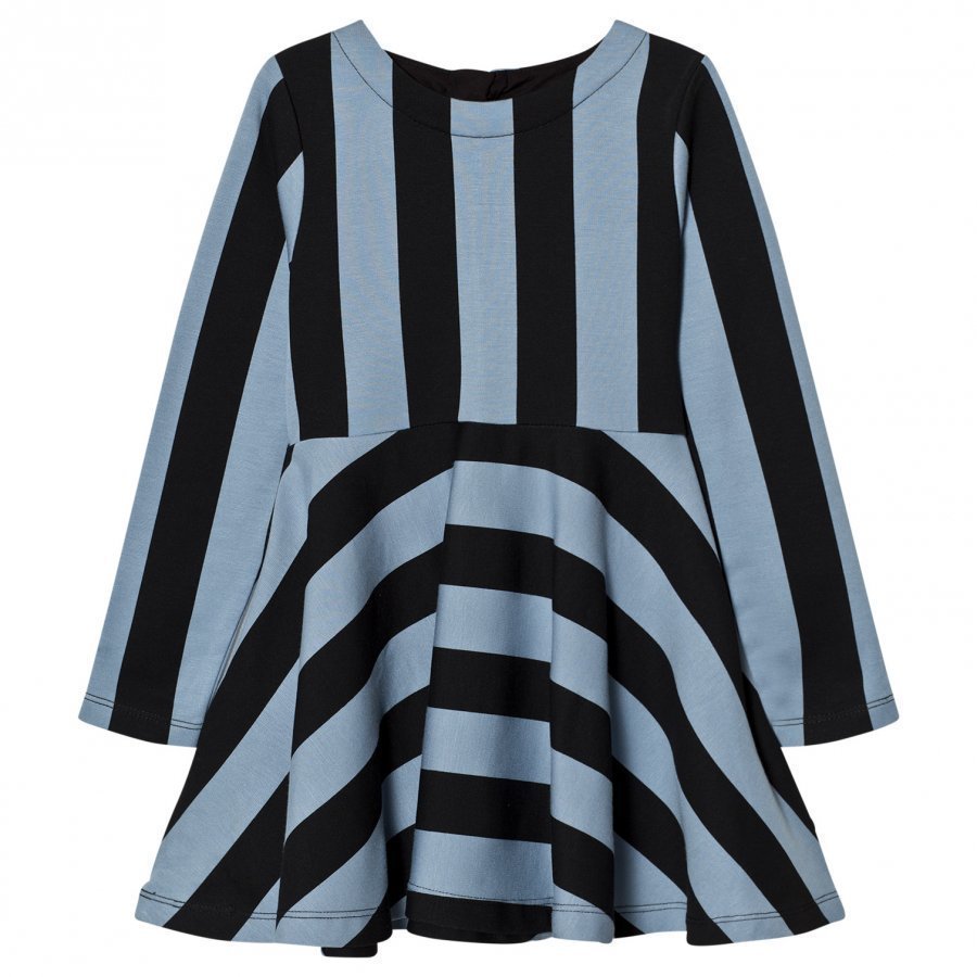 Molo Carmen Dress Faded Denim Stripe Mekko