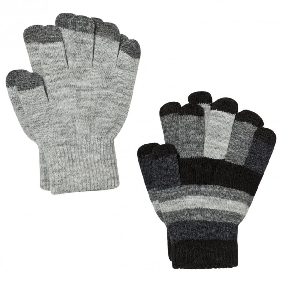 Molo Kei Gloves Set Grey Melange Villahanskat