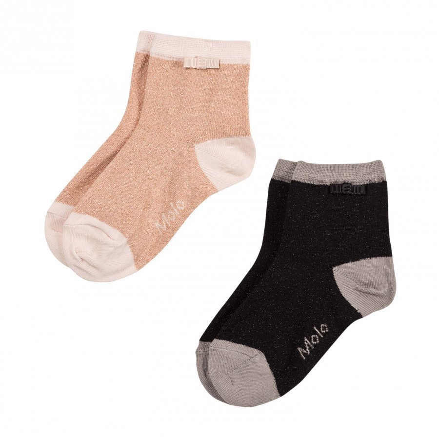 Molo Nice 2-Pack Socks Black Silver Sukat