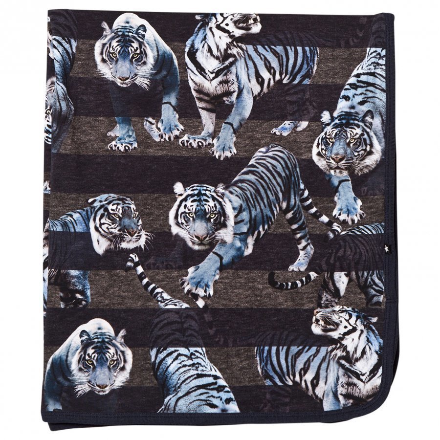 Molo Niles Blanket Blue Tigers Huopa