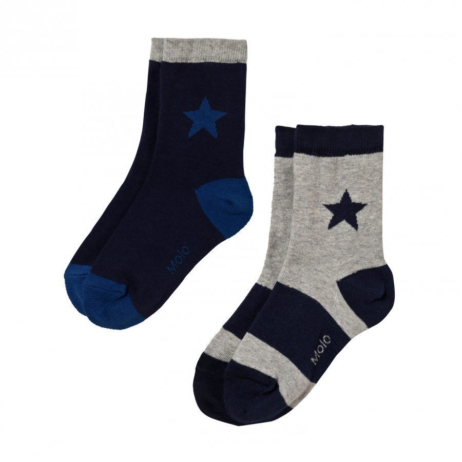 Molo Nitis 2-Pack Socks Casino Blue Sukat