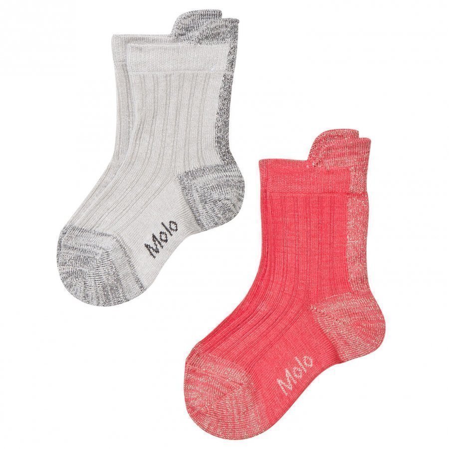 Molo Nitt 2-Pack Socks Spicy Pink Sukat