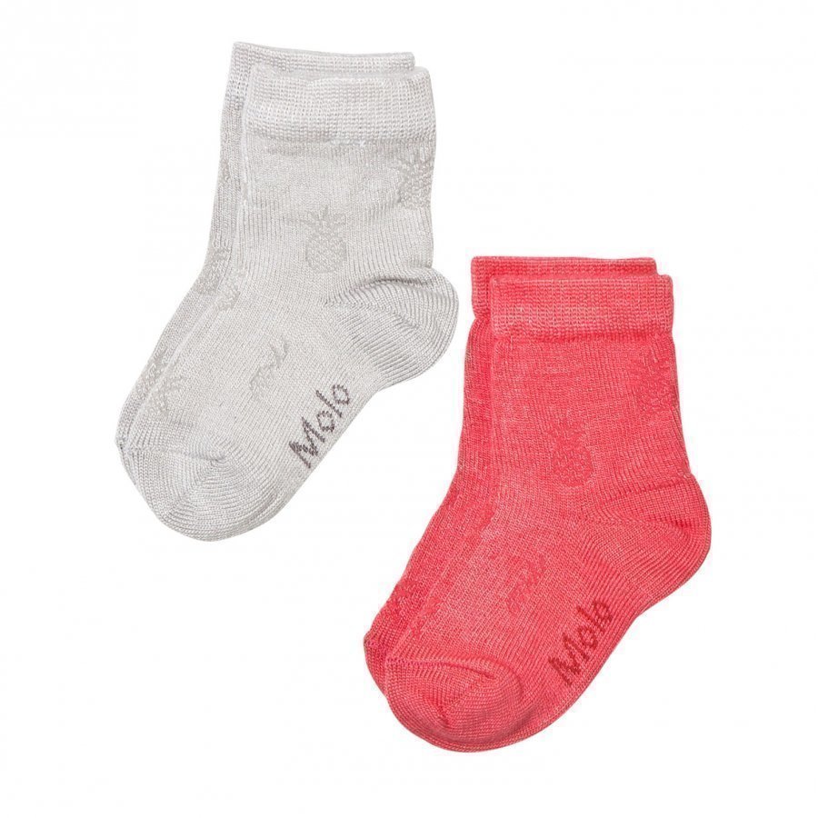 Molo Noemi 2-Pack Socks Spicy Pink Sukat