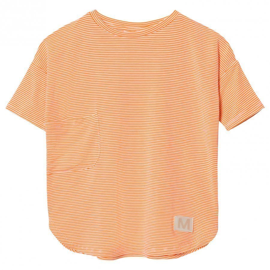 Molo Rana T-Shirt Fiery Coral Mini Stripe T-Paita
