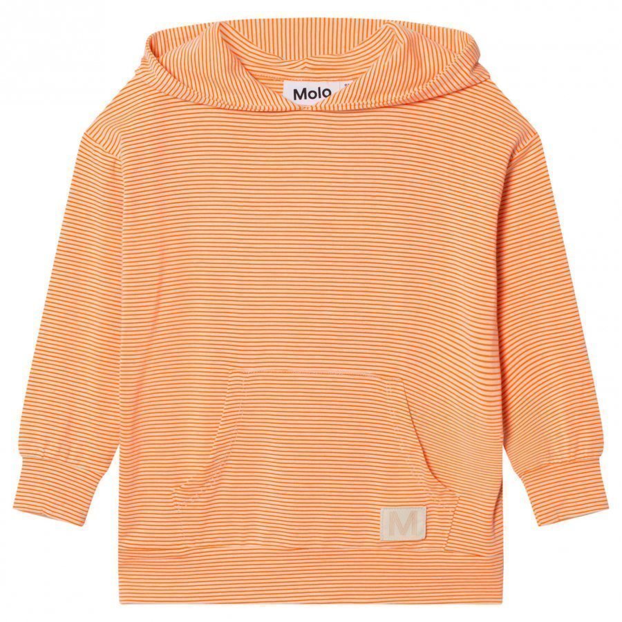 Molo Rasha Hoodie Fiery Coral Mini Stripe Pitkähihainen T-Paita