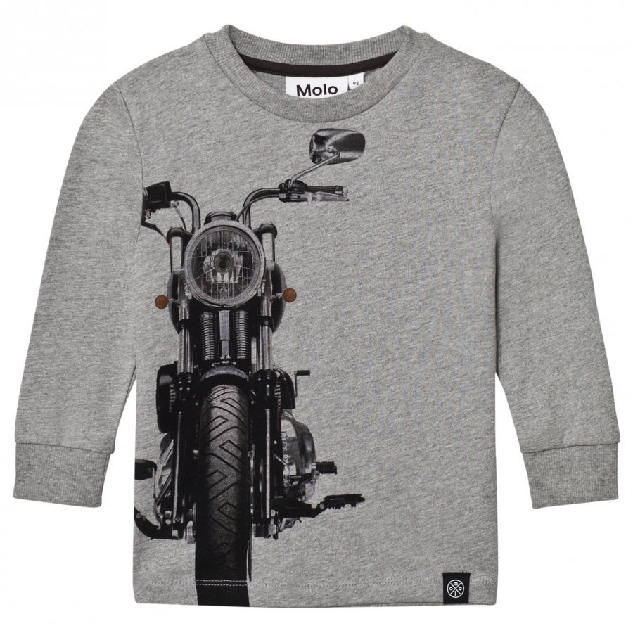 Molo Rickey Biker Sweater Grey Melange Pitkähihainen T-Paita