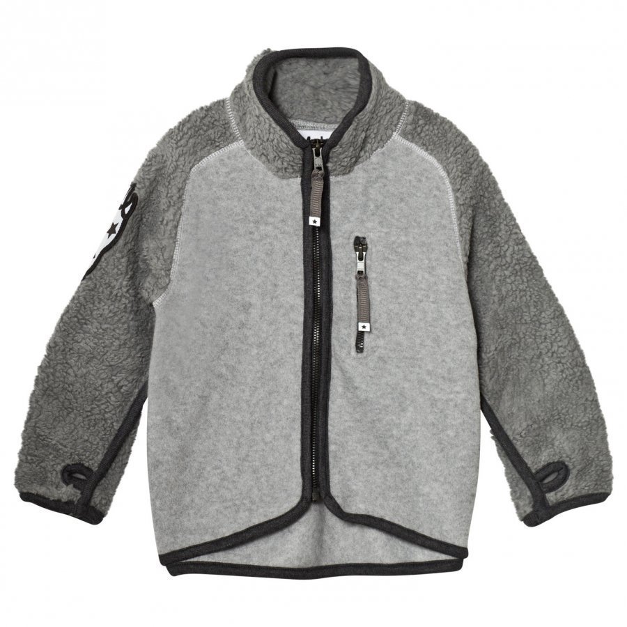 Molo Rock Fleece Jacket Grey Melange Fleece Takki