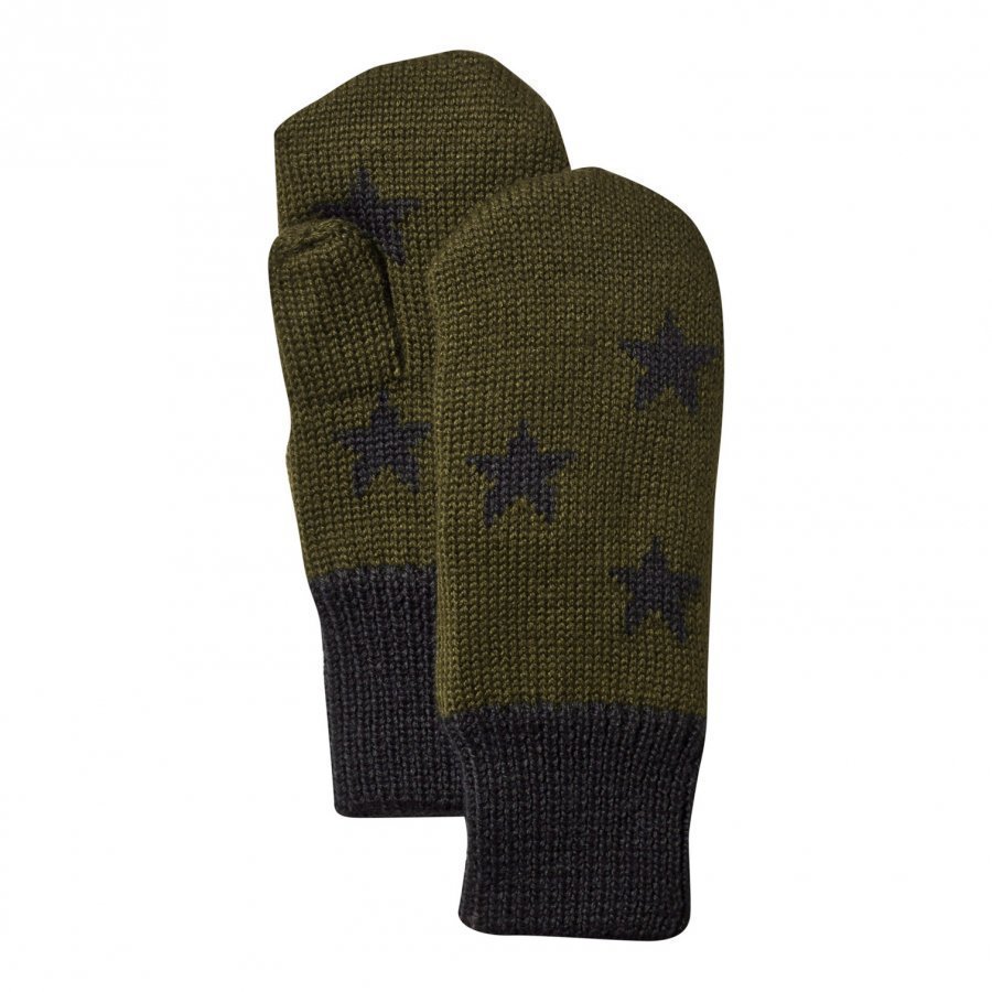 Molo Snowfall Mittens Hidden Green Villalapaset