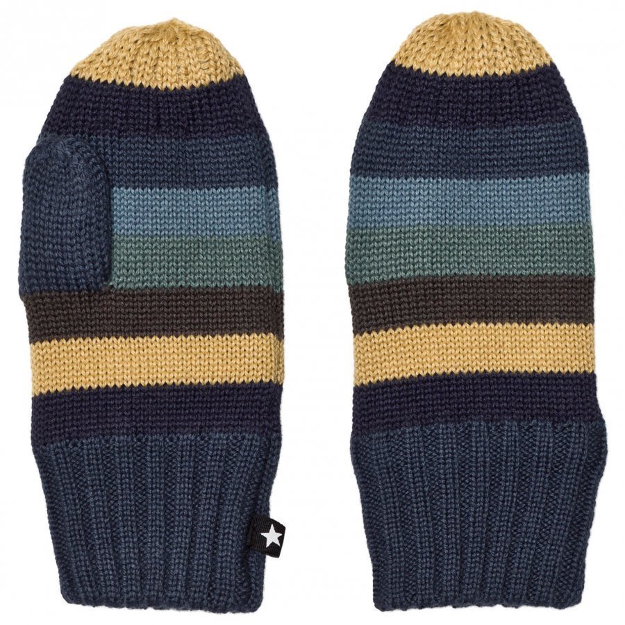 Molo Snowfall Mittens Ocean Stripe Rukkaset