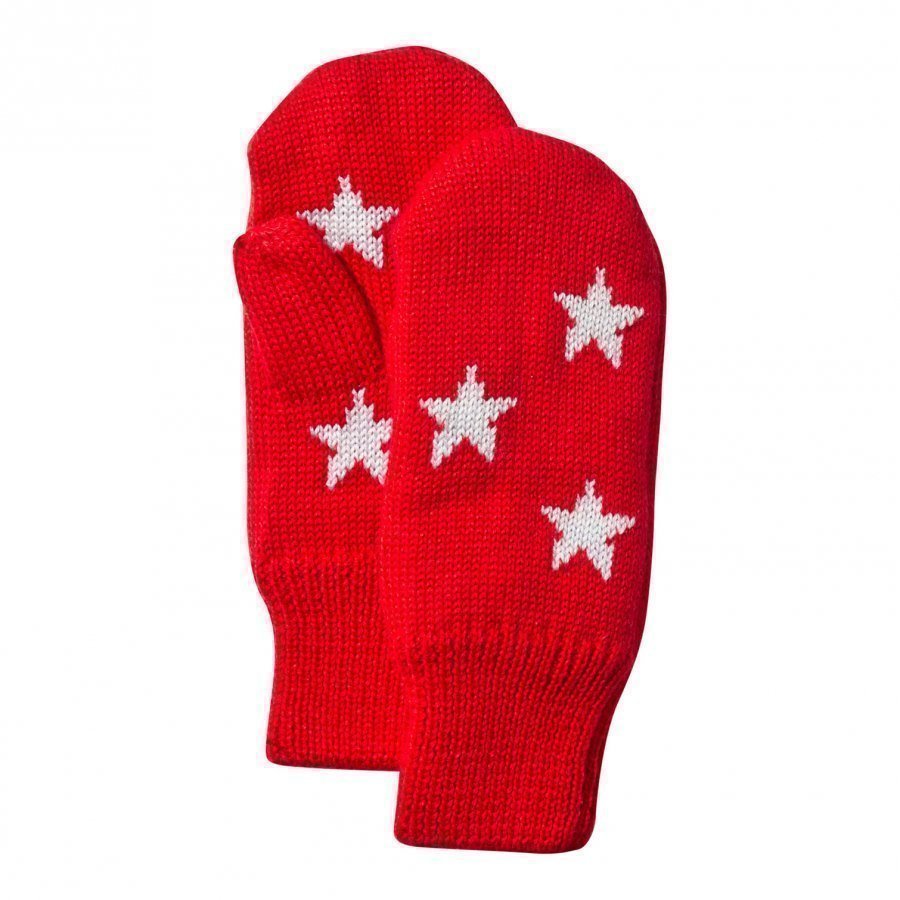 Molo Snowfall Mittens True Red Villalapaset