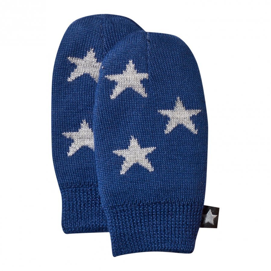 Molo Snowflake Mittens Estate Blue Villalapaset