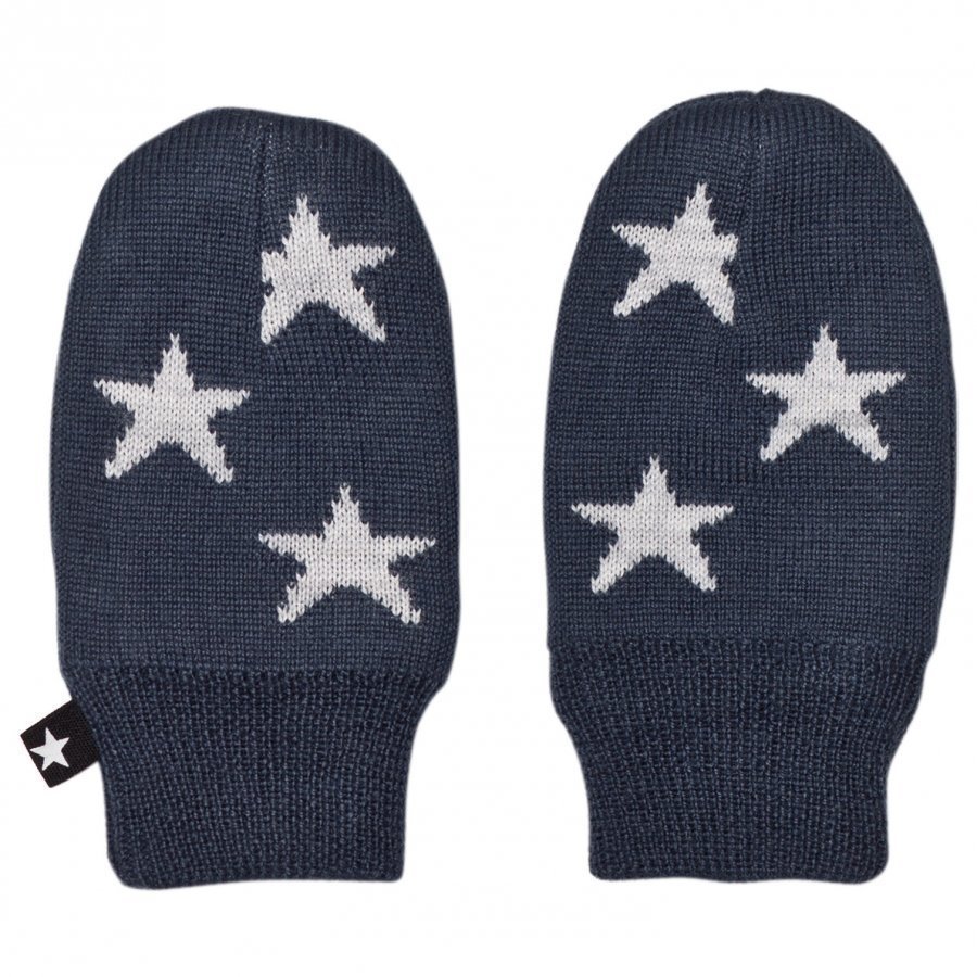 Molo Snowflake Mittens Midnight Navy Rukkaset