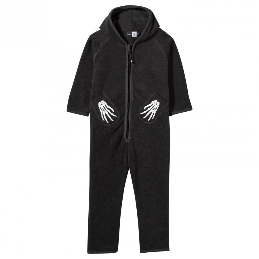 Molo Udo Fleece Onesie Dark Grey Melange Fleece Haalarit