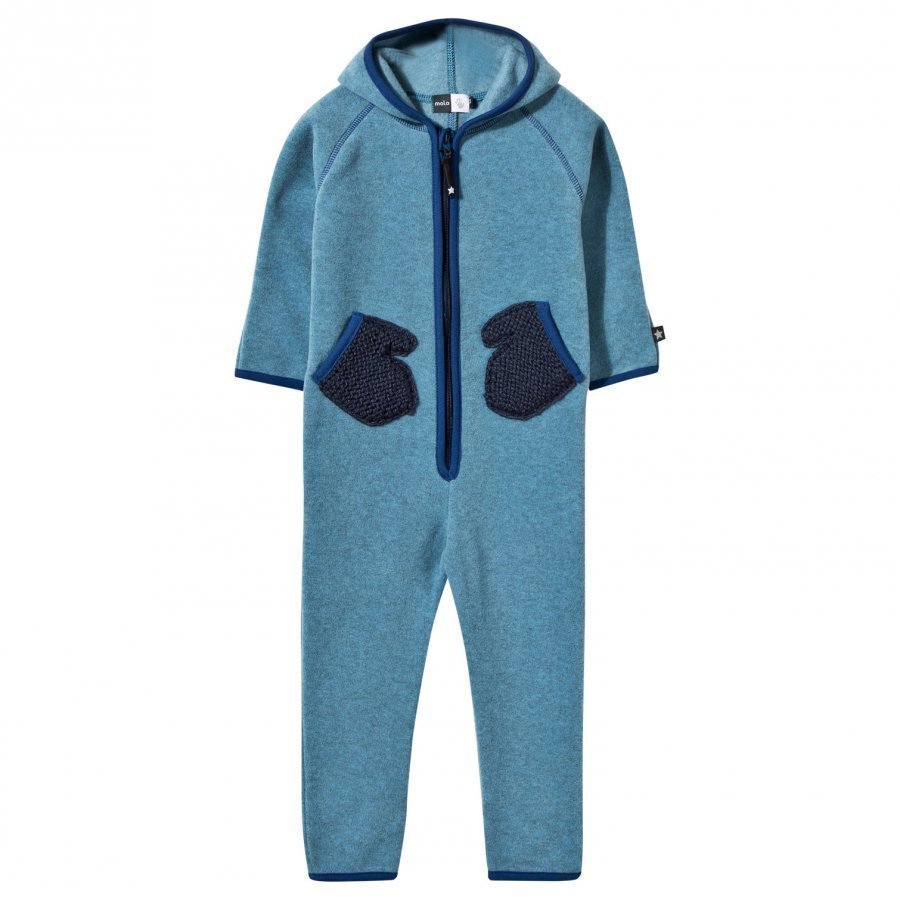 Molo Udo Fleece Onesie Scifi Blue Fleece Haalarit