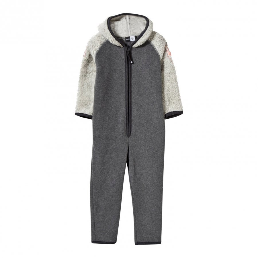 Molo Uny Fleece Onesie Grey Melange Fleece Haalarit