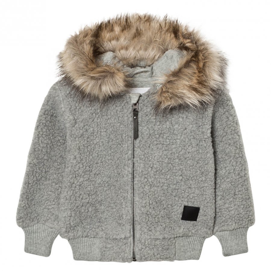 Molo Ursula Fleece Jacket Grey Melange Fleece Takki