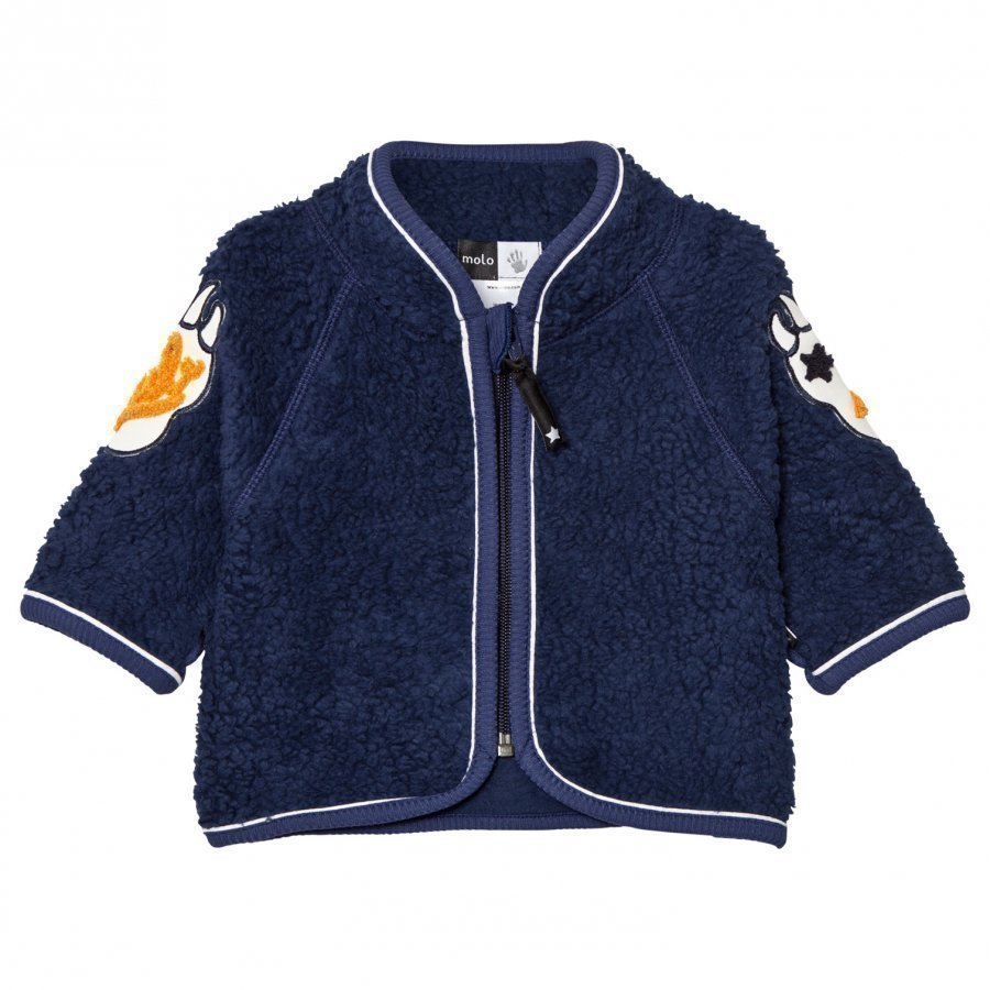 Molo Urvan Fleece Jacket Navy Blue Fleece Takki