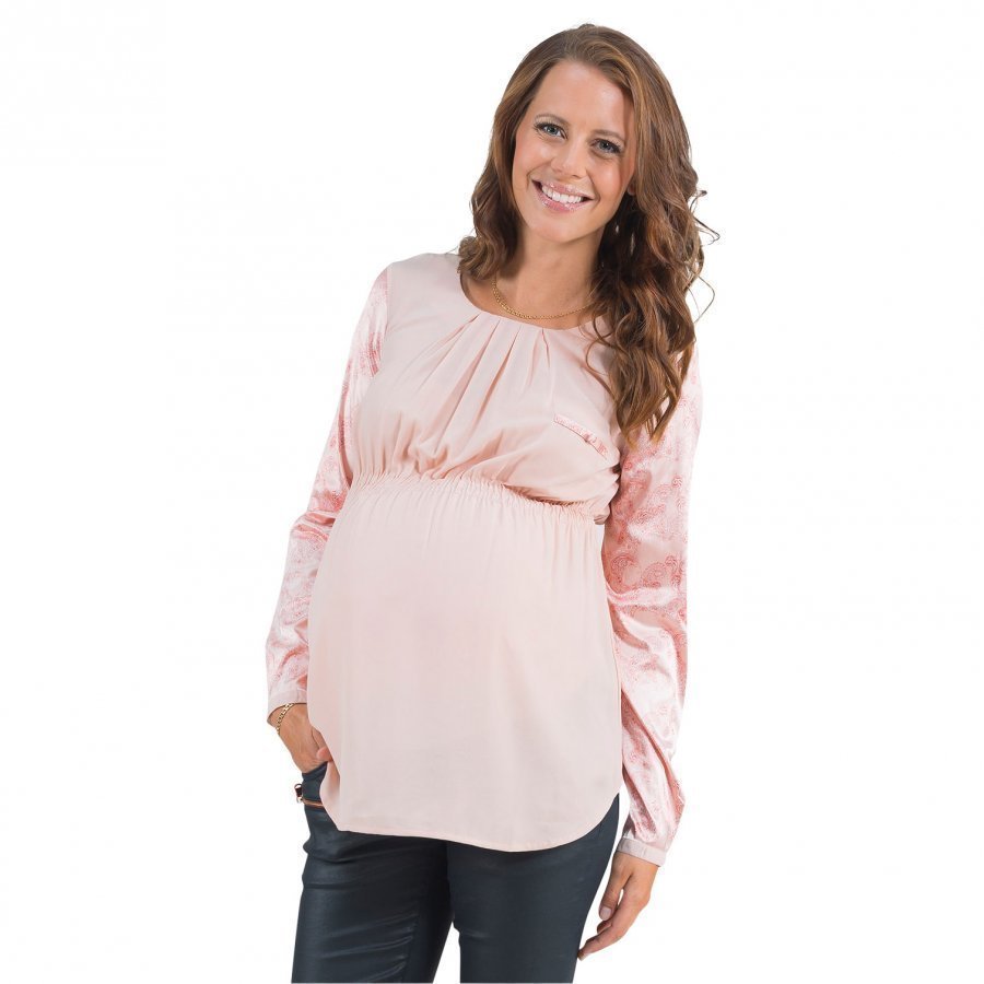 Mom2mom Blouse Contrast Blush Pusero Äidille